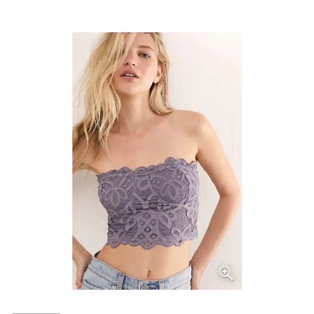 Free People Purple Lace Bandeau Bra